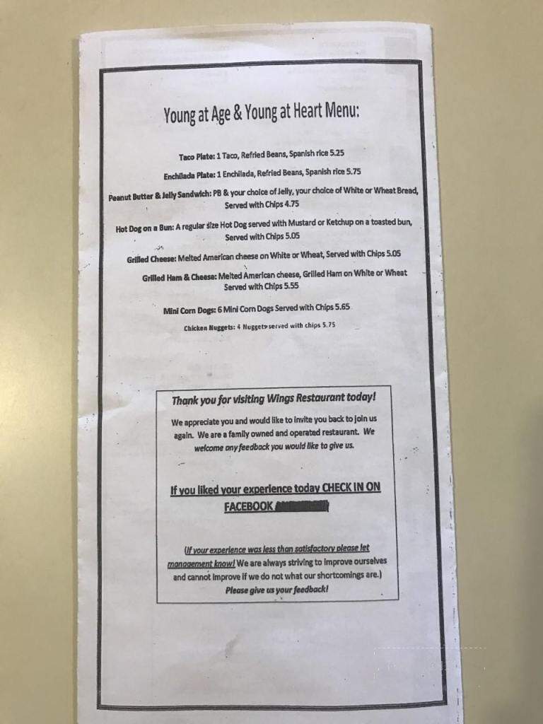 Wings - Artesia, NM menu_pic