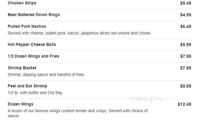 Smitty's Bar & Restaurant - Uniontown, PA menu_pic