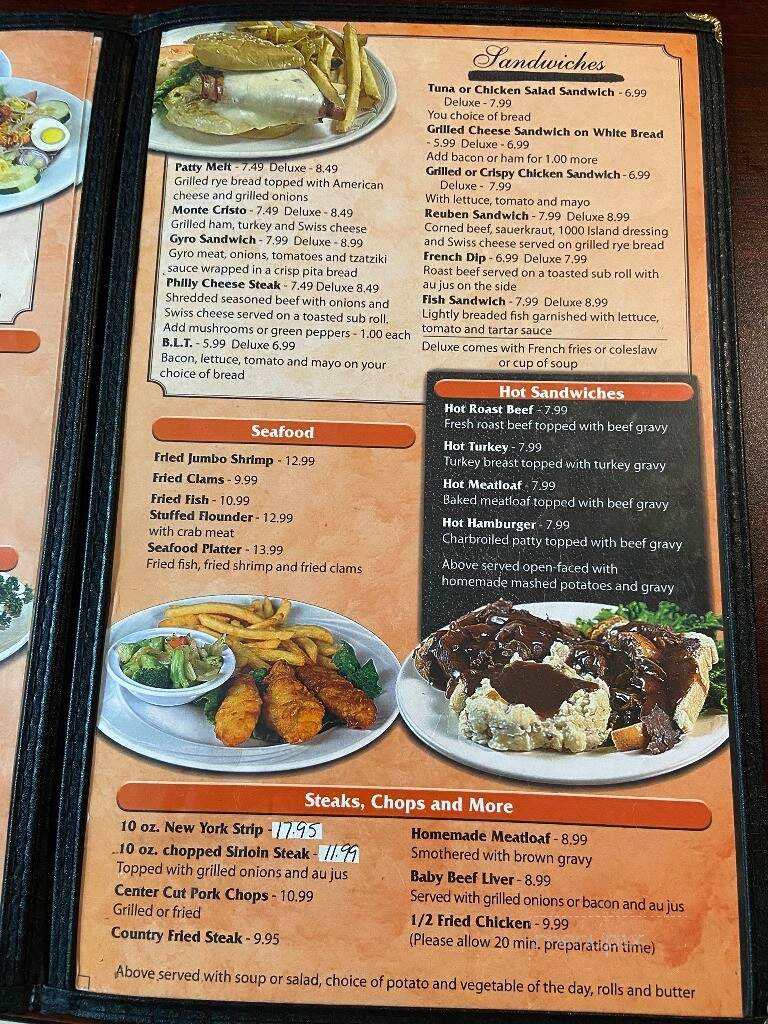 Falcons Family Restaurant - Bowling Green, OH menu_pic