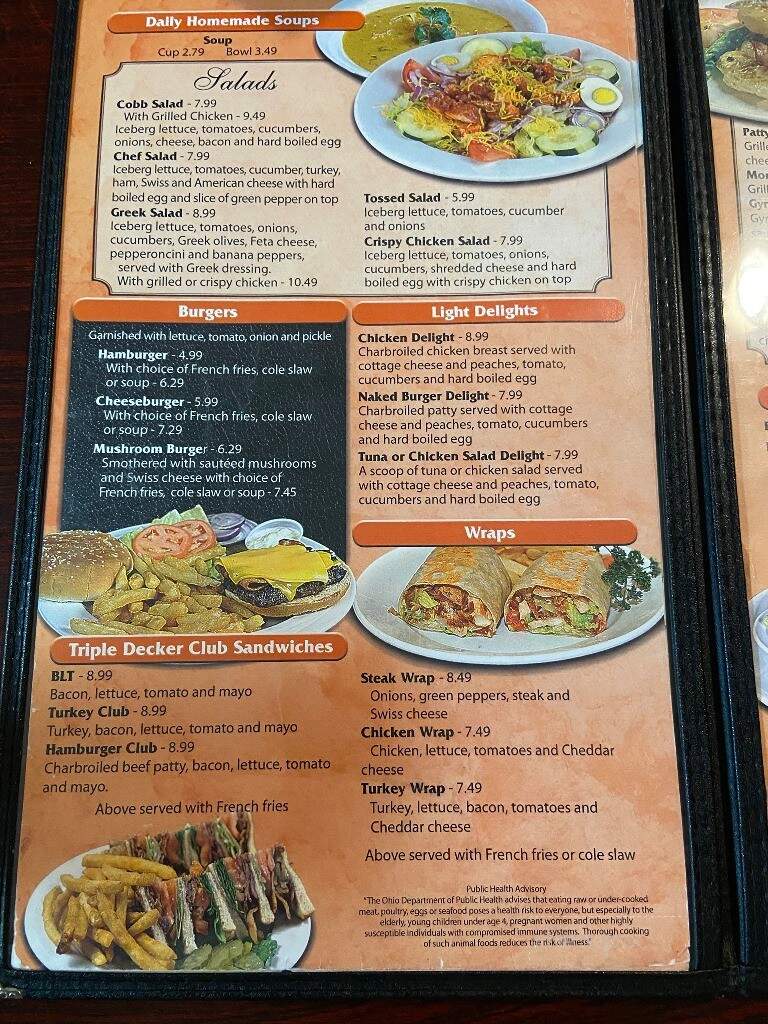 Falcons Family Restaurant - Bowling Green, OH menu_pic