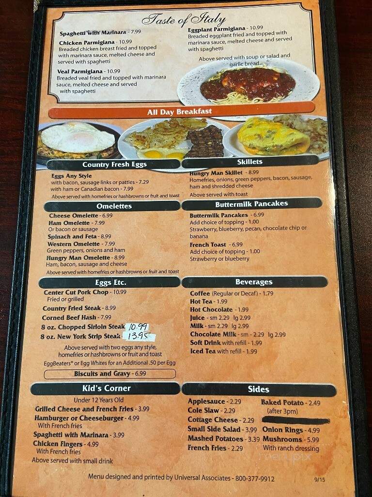 Falcons Family Restaurant - Bowling Green, OH menu_pic