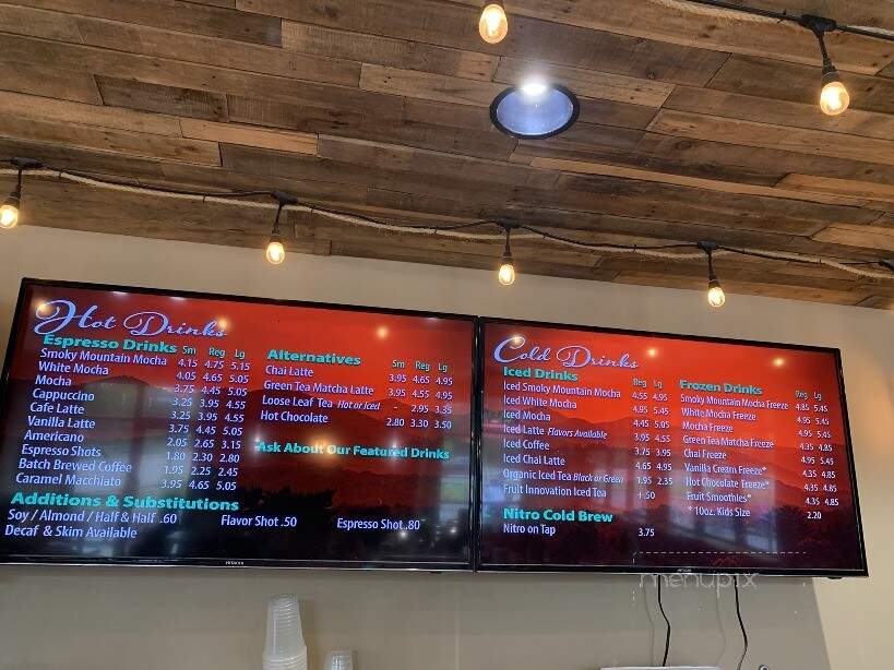 Smoky Mountain Espresso - Sevierville, TN menu_pic