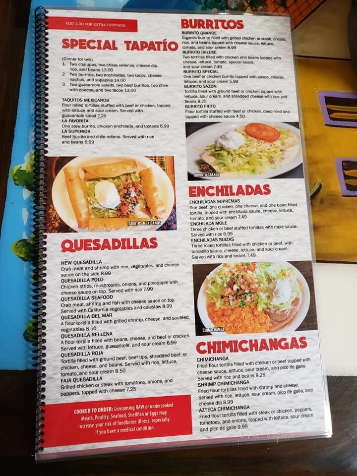 Sazon Mexican Restaurant - Hazard, KY menu_pic