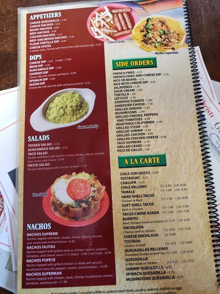 Sazon Mexican Restaurant - Hazard, KY menu_pic