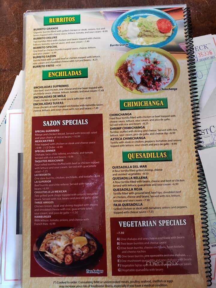 Sazon Mexican Restaurant - Hazard, KY menu_pic
