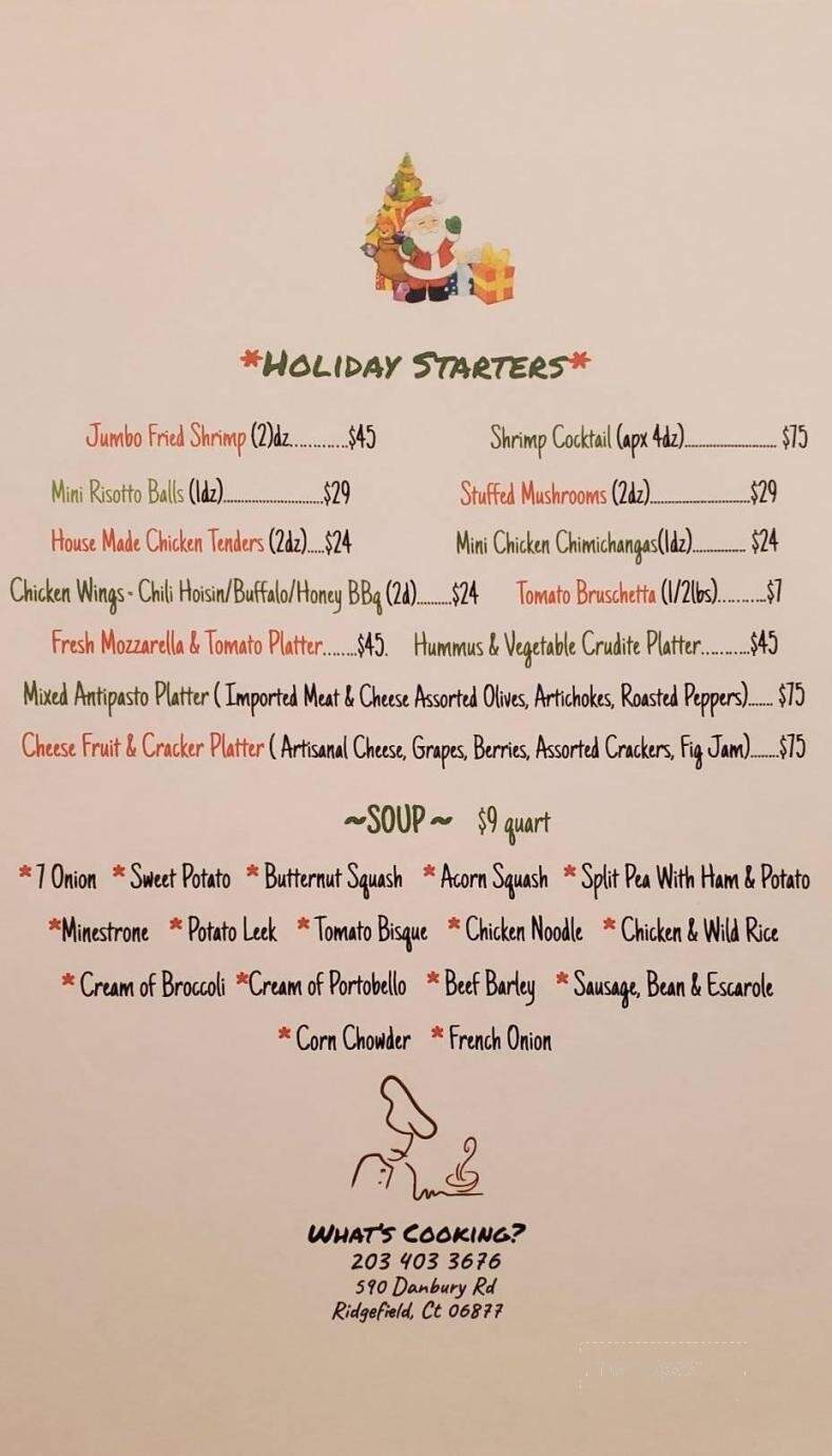 What's Cooking - Ridgefield, CT menu_pic