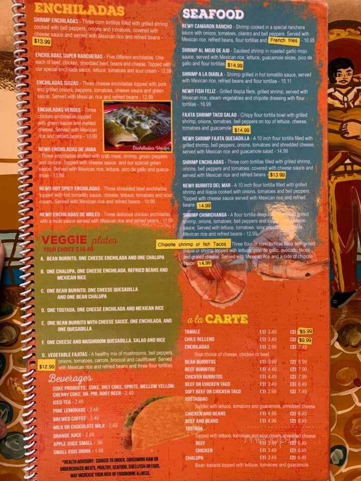 El Rancho Mexican Restaurant - Gaylord, MI menu_pic