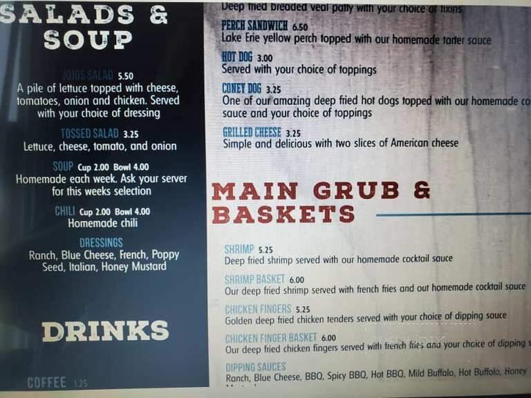 Jojo's Nite Club - Woodville, OH menu_pic