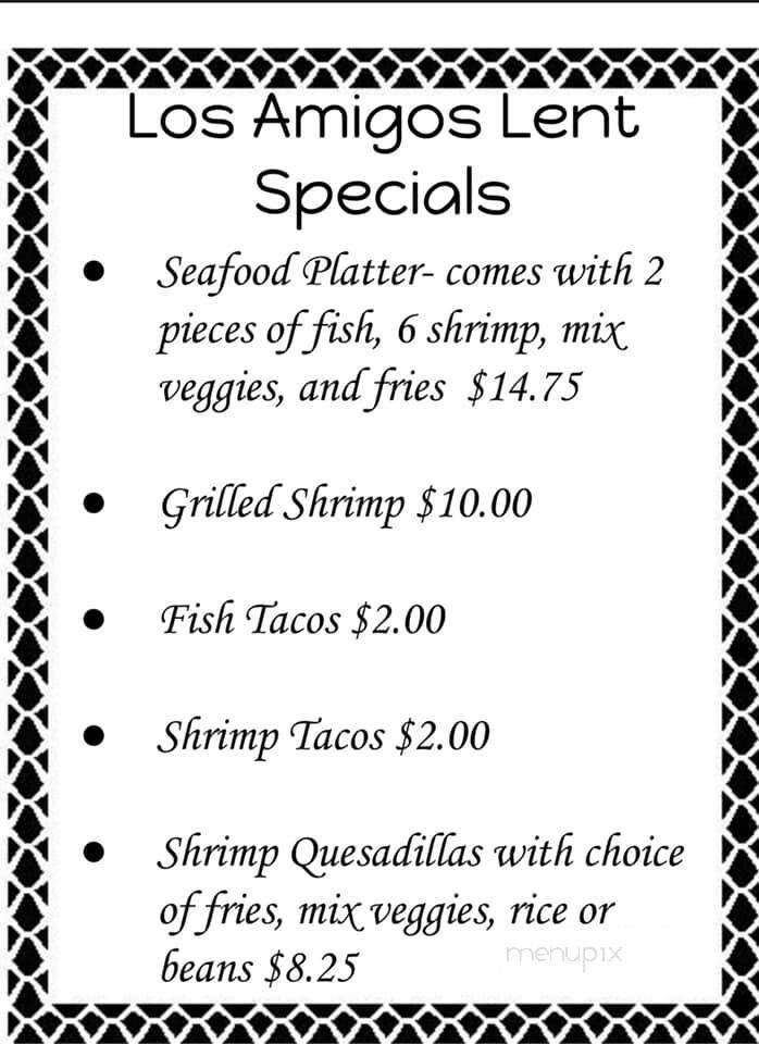 Los Amigos - Vandalia, IL menu_pic