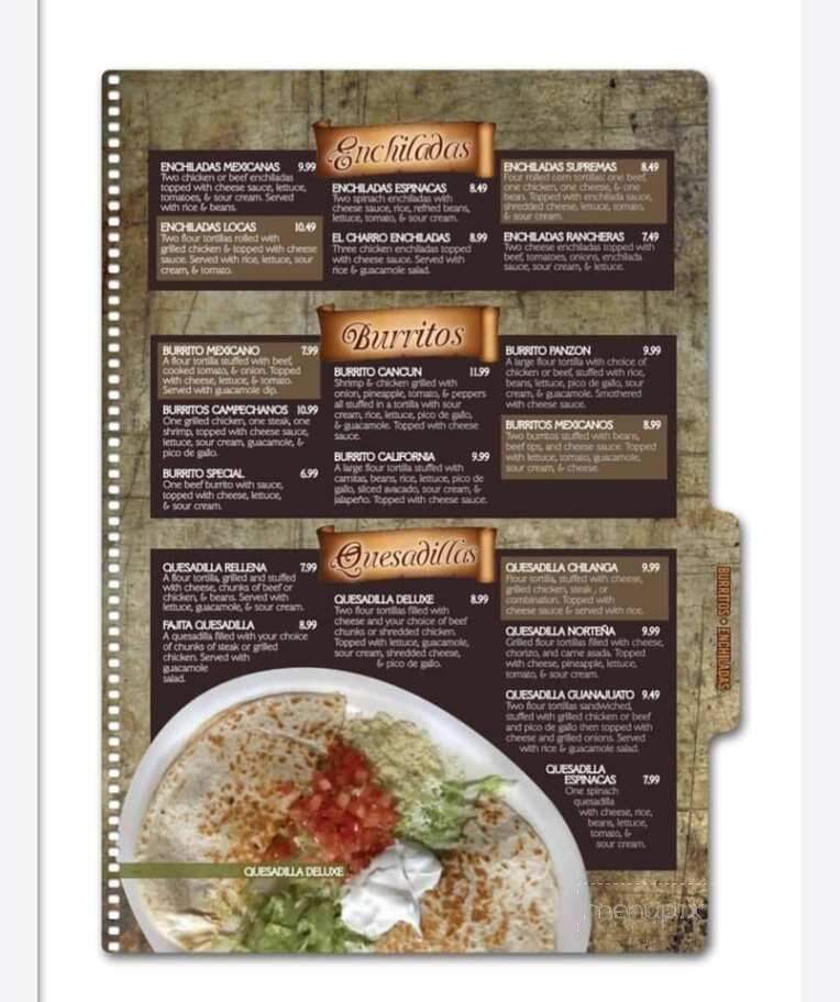 El Charro - Carthage, MO menu_pic