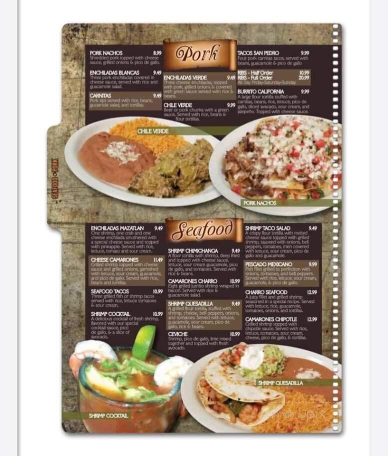 El Charro - Carthage, MO menu_pic
