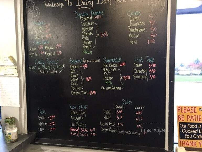 Dairy Dan Drive-In - Chehalis, WA menu_pic