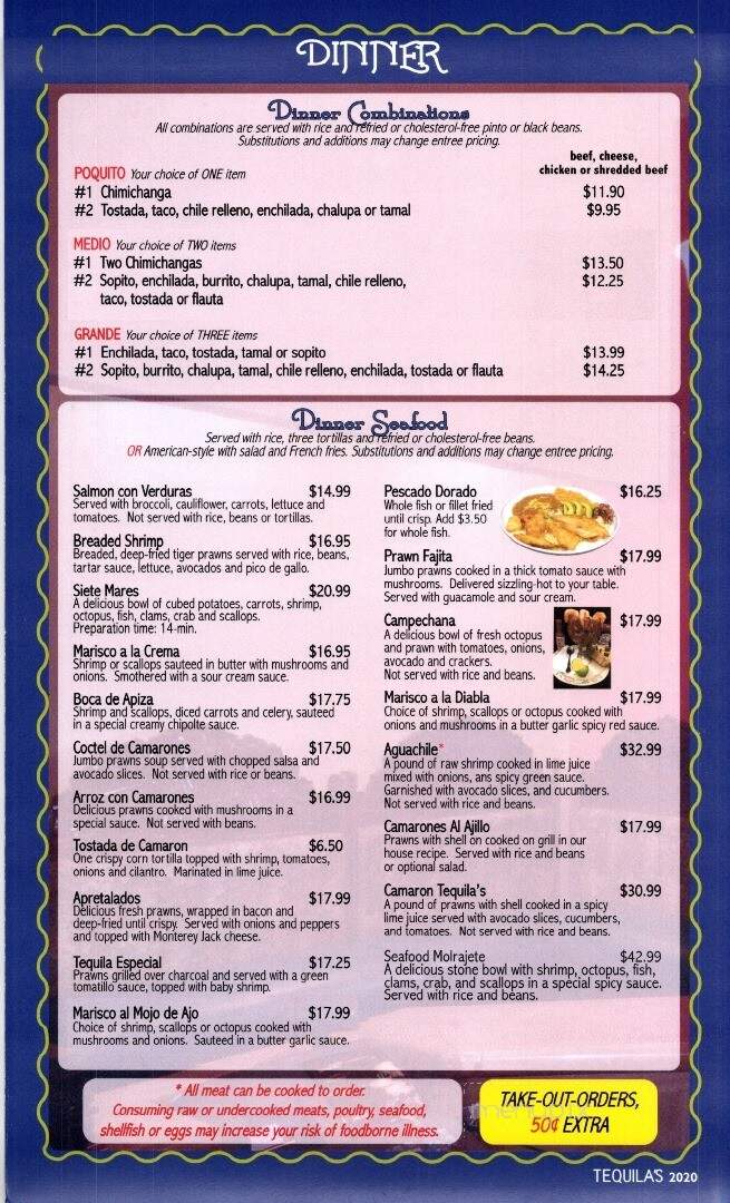 Tequilas Mexican Restaurant - Ephrata, WA menu_pic