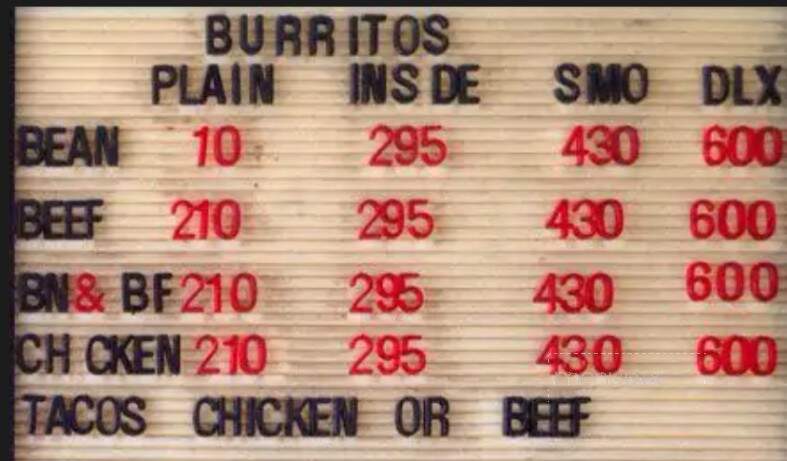 Maria Elena's Mexican Restaurant - Lakewood, CO menu_pic