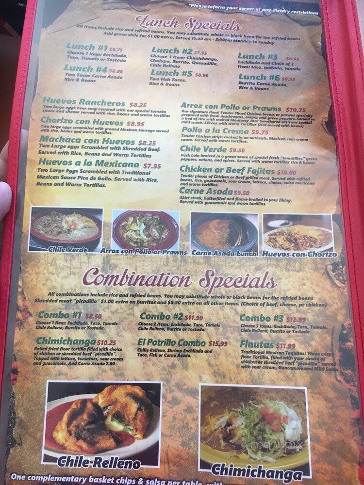 El Potrillo - Kingman, AZ menu_pic
