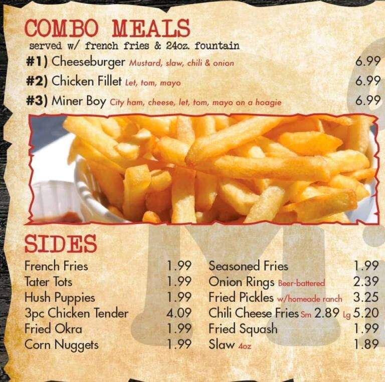 Gold Mine General Store and Grill - Catawba, NC menu_pic