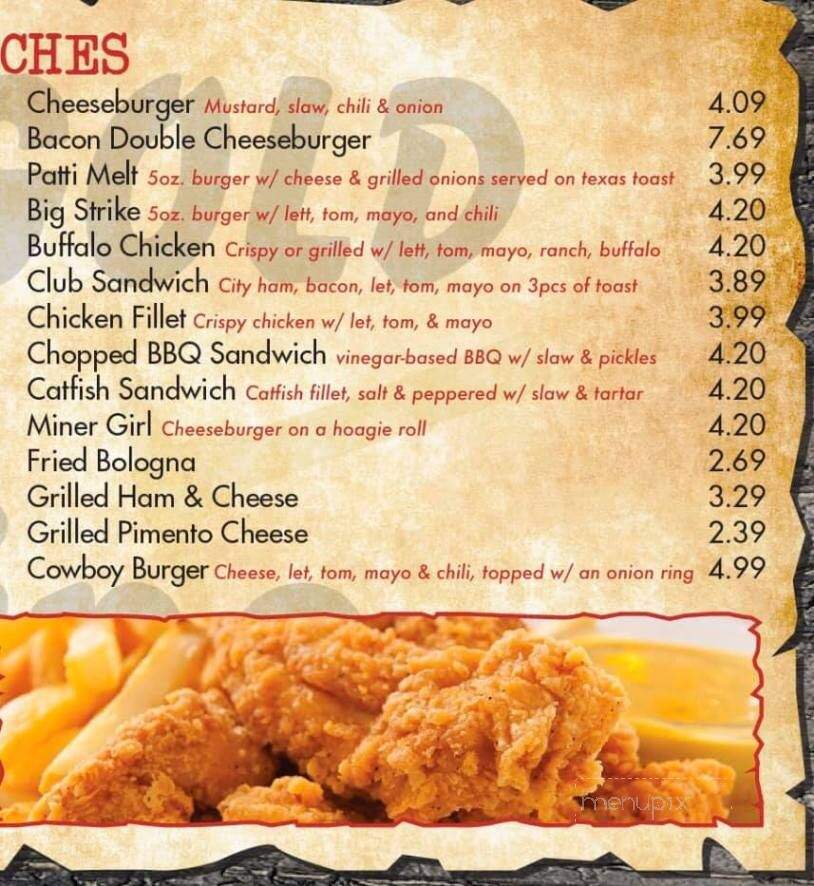 Gold Mine General Store and Grill - Catawba, NC menu_pic