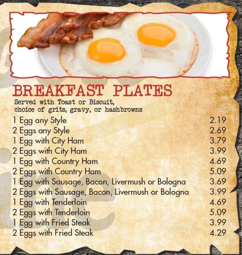 Gold Mine General Store and Grill - Catawba, NC menu_pic