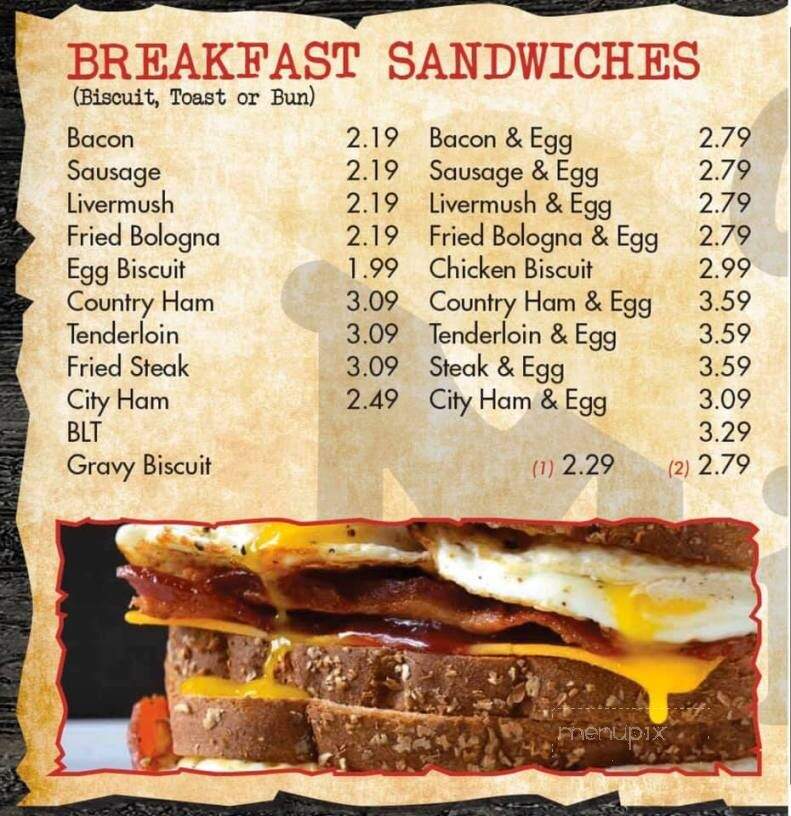 Gold Mine General Store and Grill - Catawba, NC menu_pic