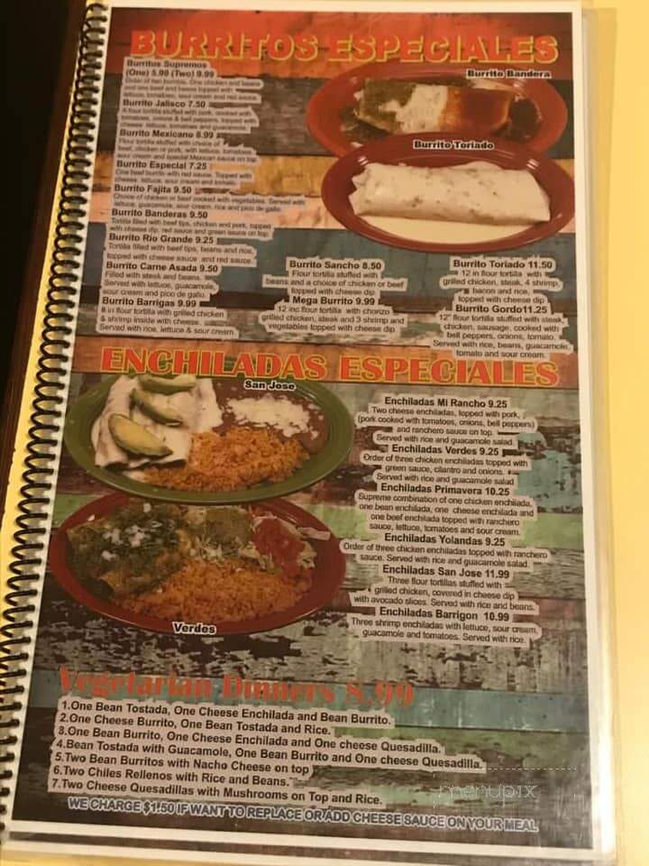 Senor Barrigas - Mound City, MO menu_pic