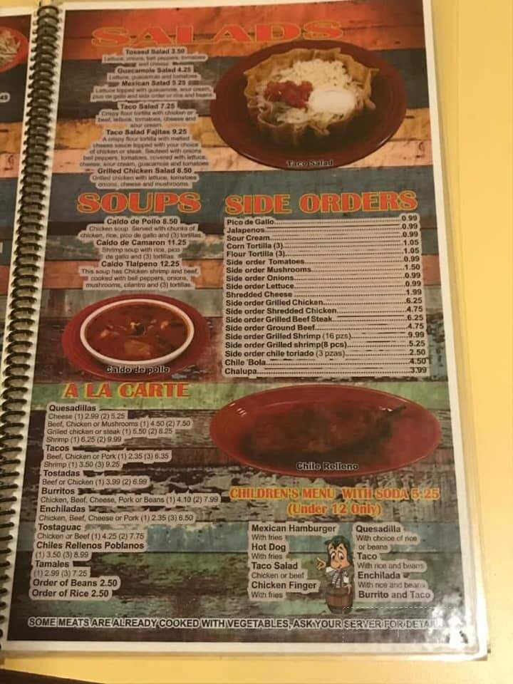 Senor Barrigas - Mound City, MO menu_pic