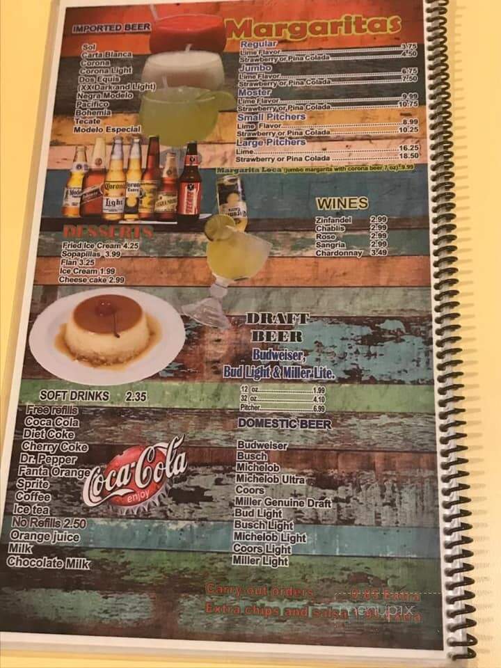 Senor Barrigas - Mound City, MO menu_pic