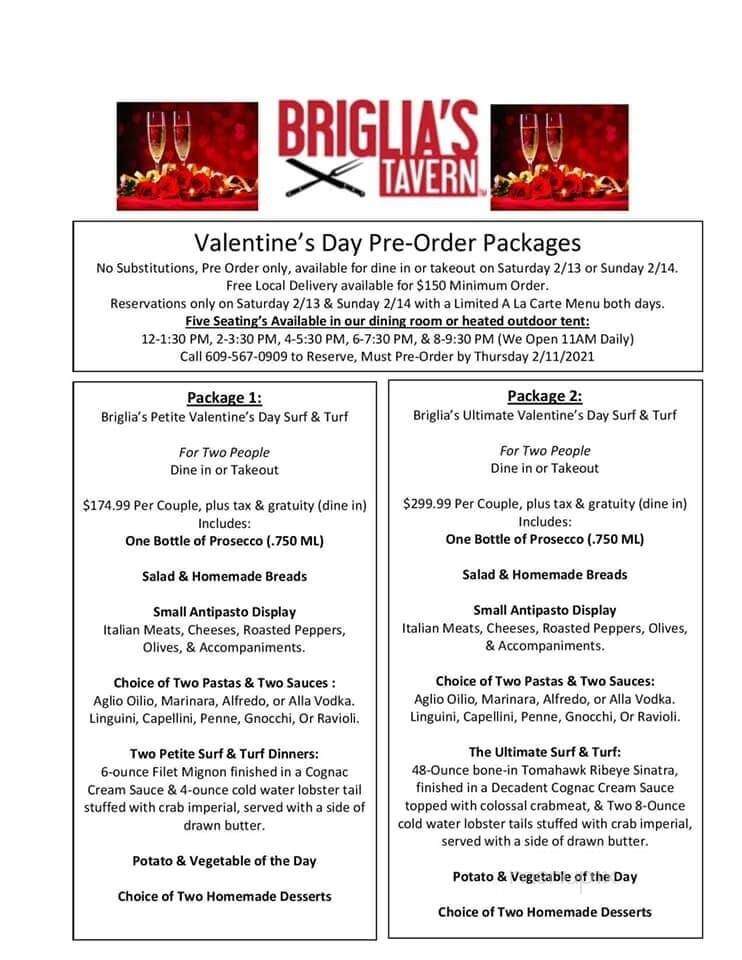 Briglia's Tavern - Berlin, NJ menu_pic