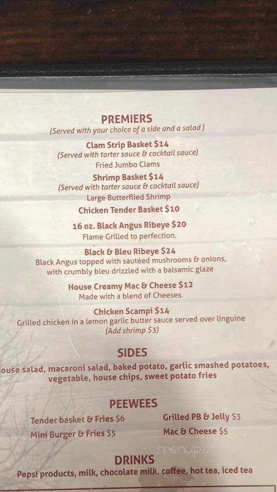 Shenanigans 62 - McDonough, NY menu_pic