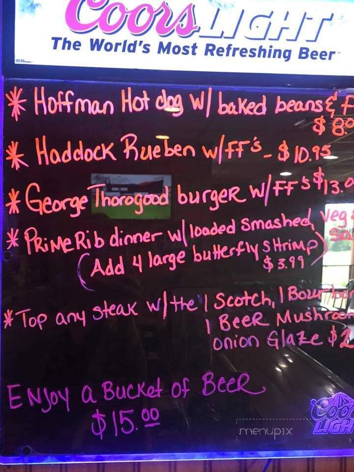 Shenanigans 62 - McDonough, NY menu_pic