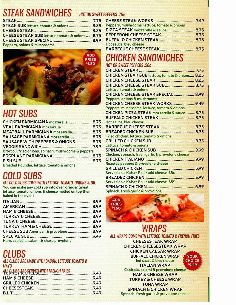 Teenie Hut Jr's - Elmer, NJ menu_pic