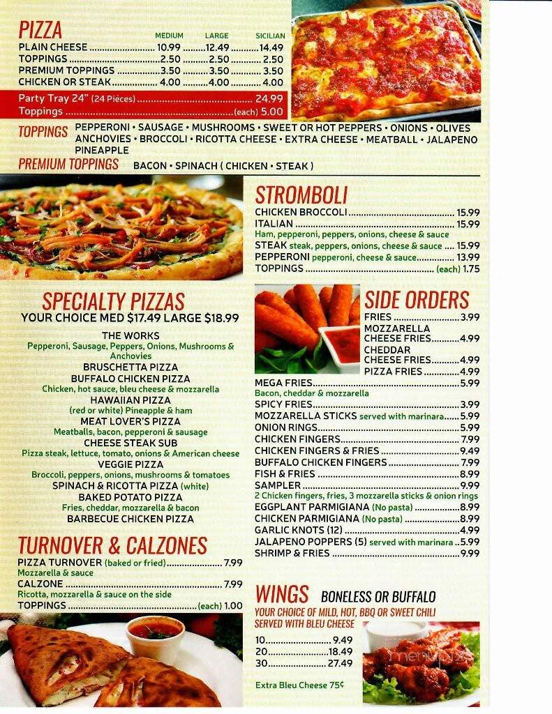 Teenie Hut Jr's - Elmer, NJ menu_pic