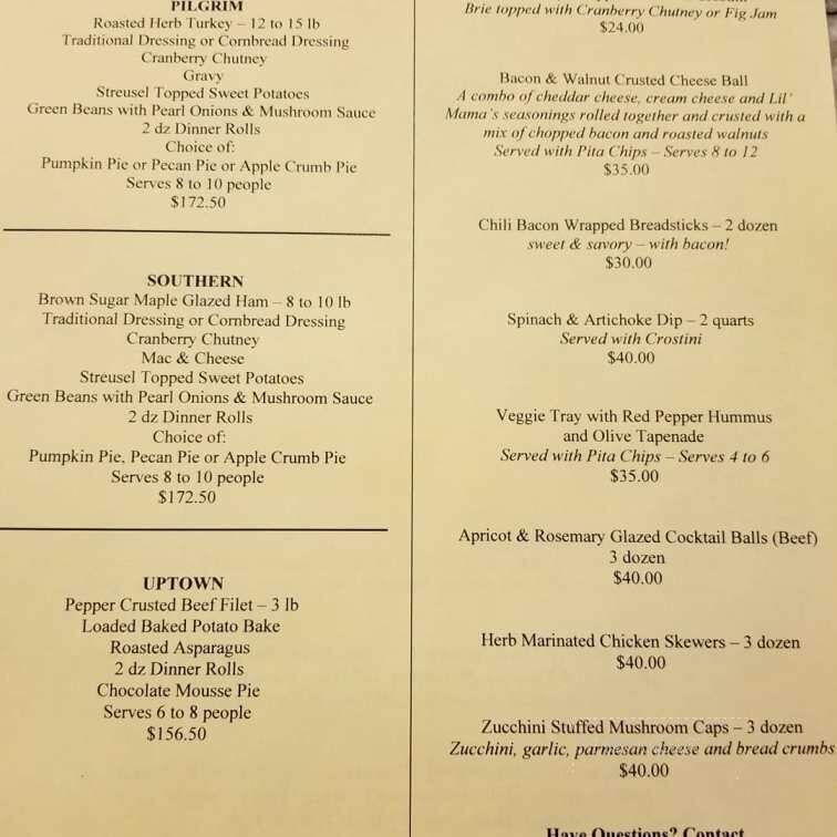 Li'l Mama's Kitchen - Jefferson, TX menu_pic