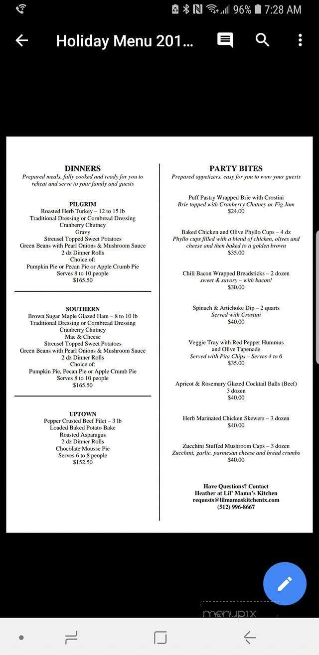 Li'l Mama's Kitchen - Jefferson, TX menu_pic