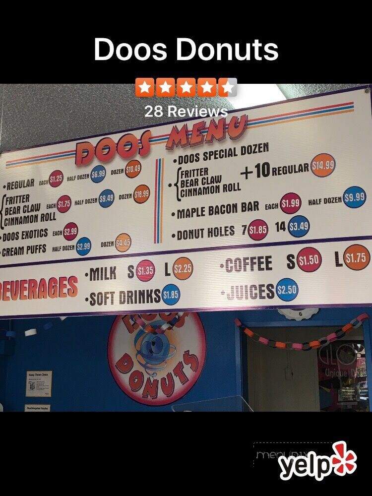 Doos Donuts - Olympia, WA menu_pic