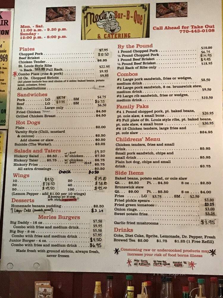 Merles bbq sales