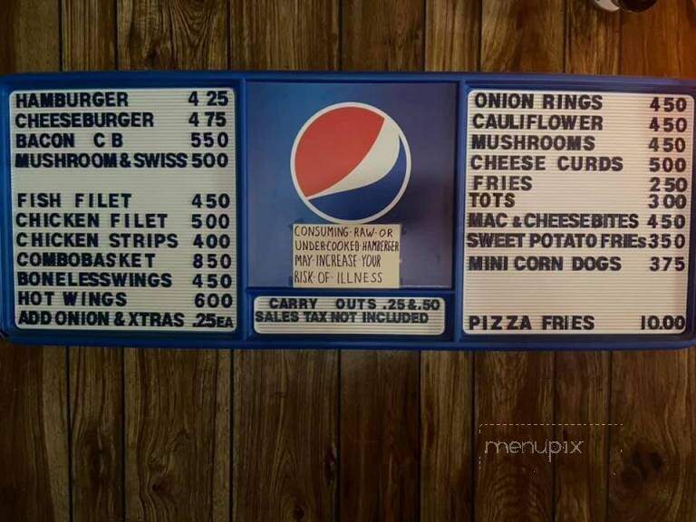 Kluck's Callon Saloon - Ringle, WI menu_pic