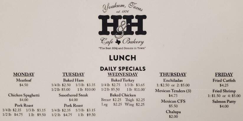 H & H Cafe & Bakery Inc. - Yoakum, TX