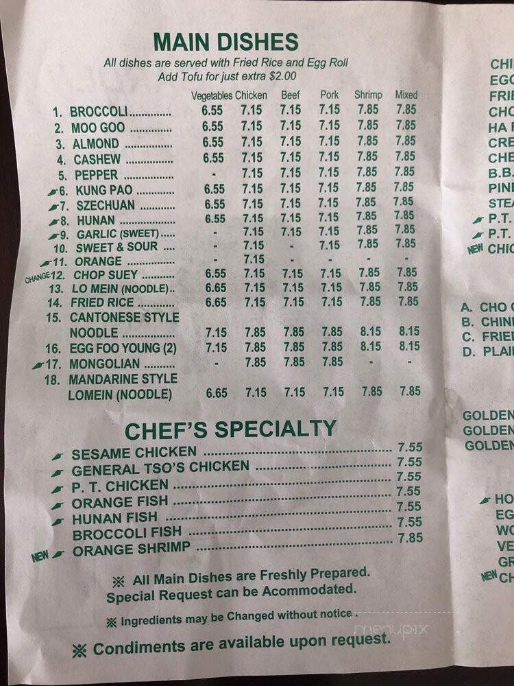 Pine Tree Garden Chinese - Mesquite, TX menu_pic