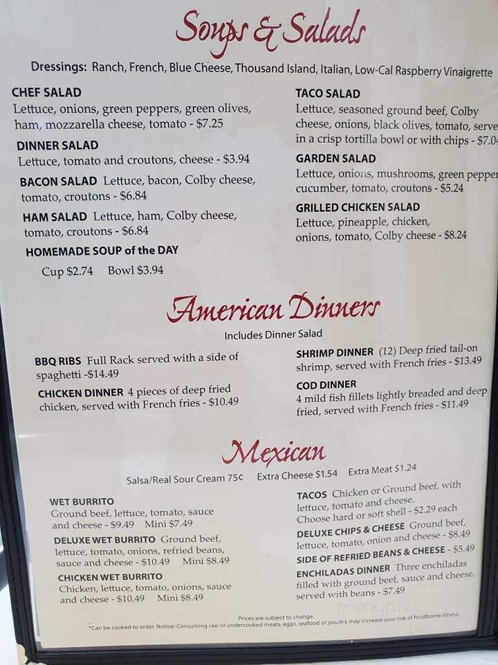 Angela's Italian Restaurant - Sparta, MI menu_pic