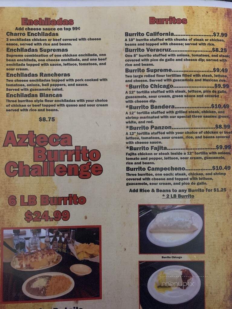 El Charro Mexican Restaurant - Coffeyville, KS menu_pic