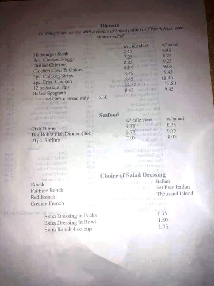 Daramar's Pizza & Restaurant - Belcher, KY menu_pic