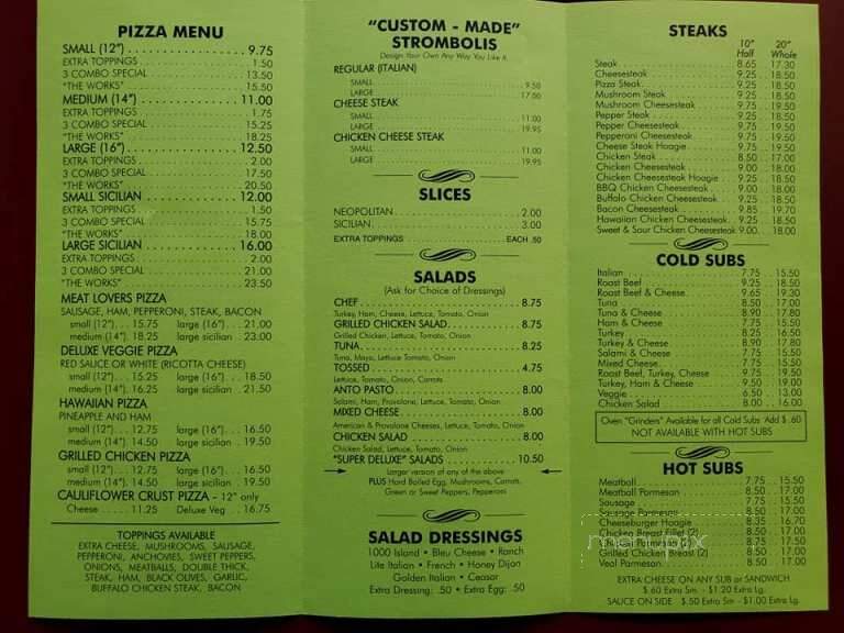 Scotty's Pizza - Bechtelsville, PA menu_pic