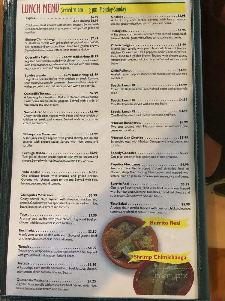 El Guadalajara Mexican Restaurant - Waynesboro, TN menu_pic