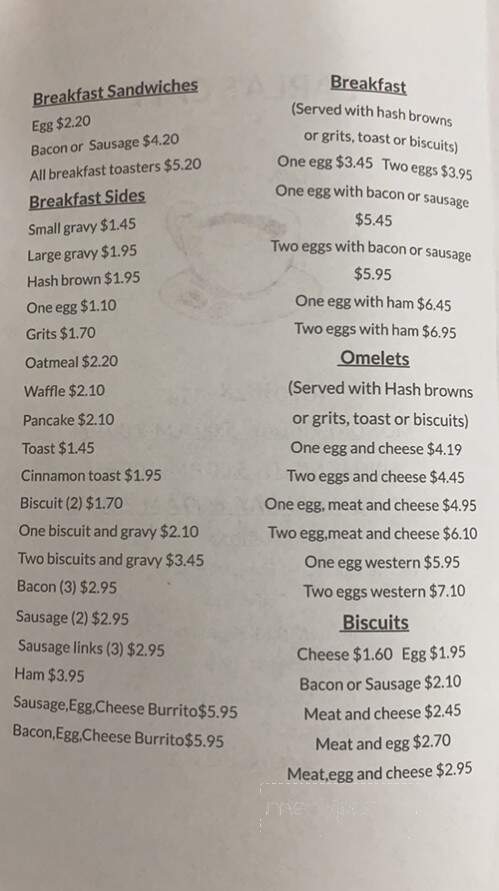 Carla's Cafe - Star City, AR menu_pic