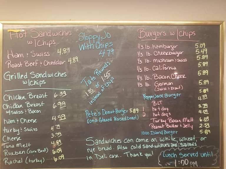 Pete and Joy's Bakery - Little Falls, MN menu_pic