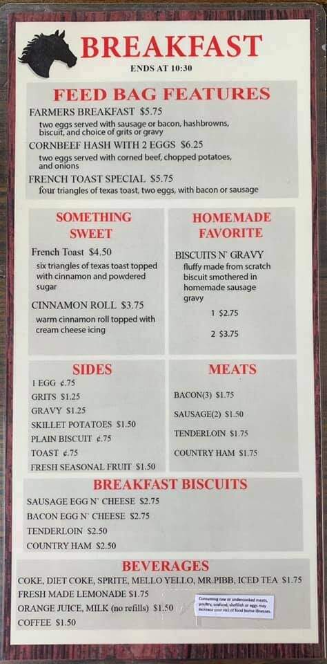 The Feed Bag - Advance, NC menu_pic