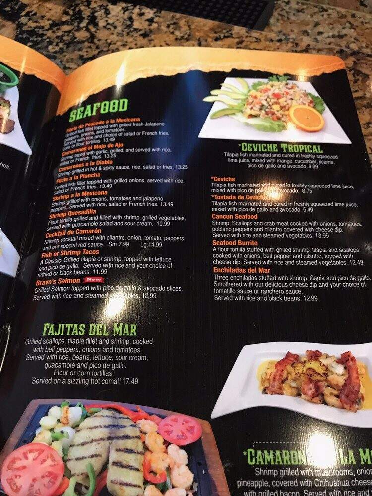 Bravo's Cantina & Grill - Sugar Hill, GA menu_pic
