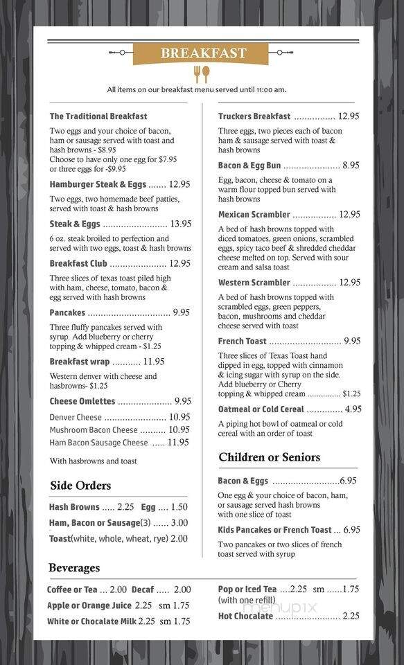 Keeper's Restaurant & Lounge - Davidson, SK menu_pic