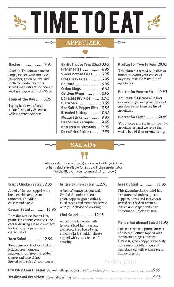 Keeper's Restaurant & Lounge - Davidson, SK menu_pic