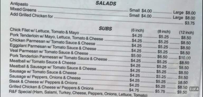 Monticello Cafe - Wilson, NC menu_pic